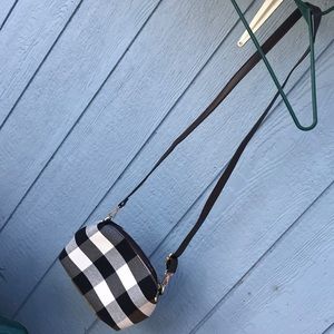 Checked plaid crossbody